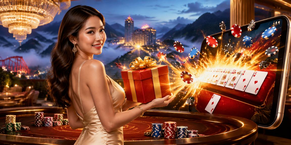 Permainan rummy wau88 di Genting Highlands dengan suasana hiburan Malaysia yang meriah
