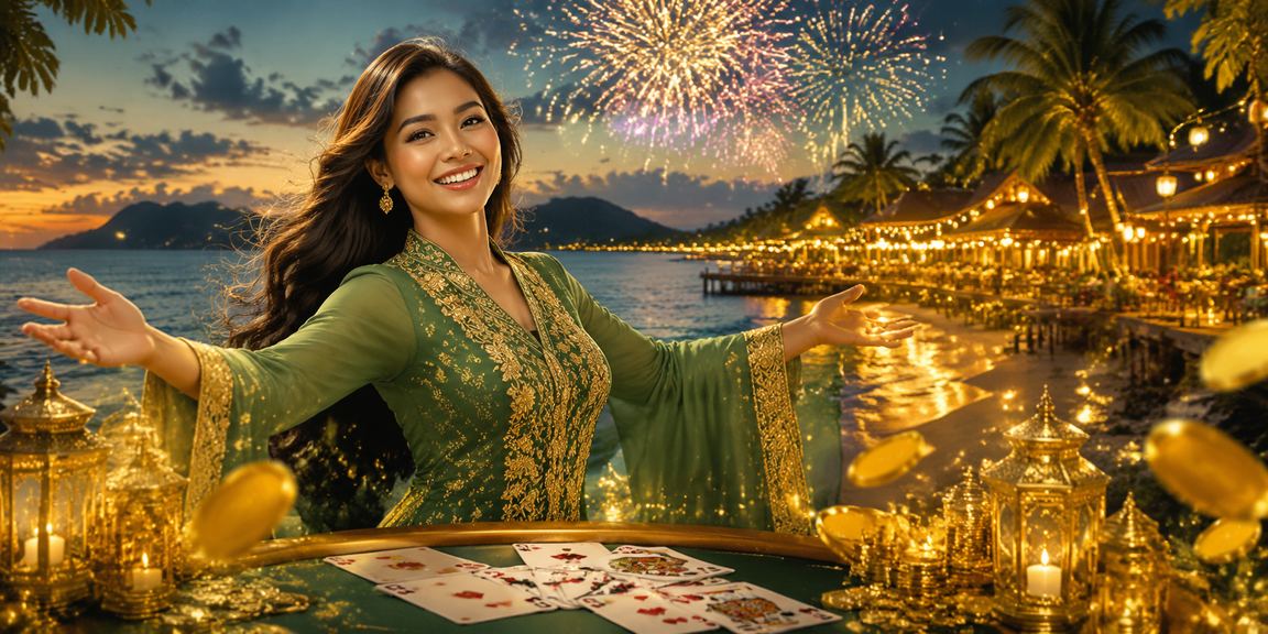 Promosi pertaruhan sukan wau88 sempena Hari Raya di Langkawi dengan suasana perayaan yang meriah